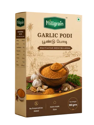 Garlic (Poondu) Podi, Traditional Spice Powder for idlies, dosas, rice & more